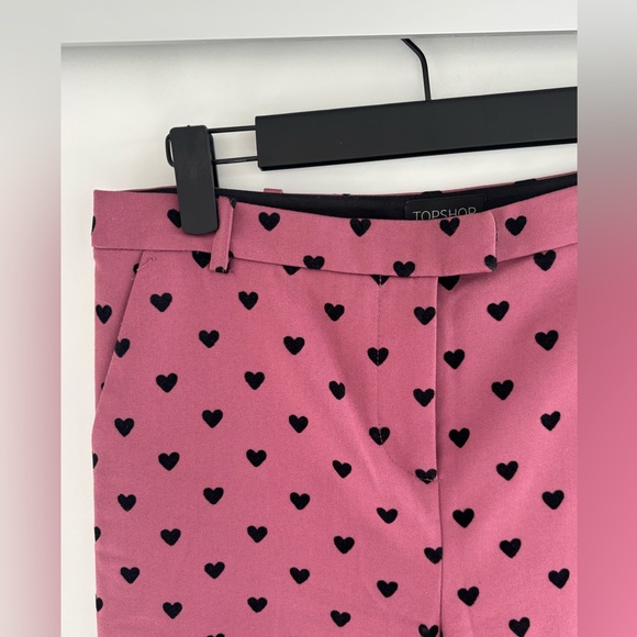 Topshop Casual Heart Print Pants - Picture 2 of 7